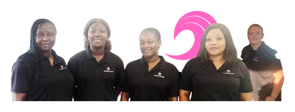 The BeyondBraidz team in branded polo shirts